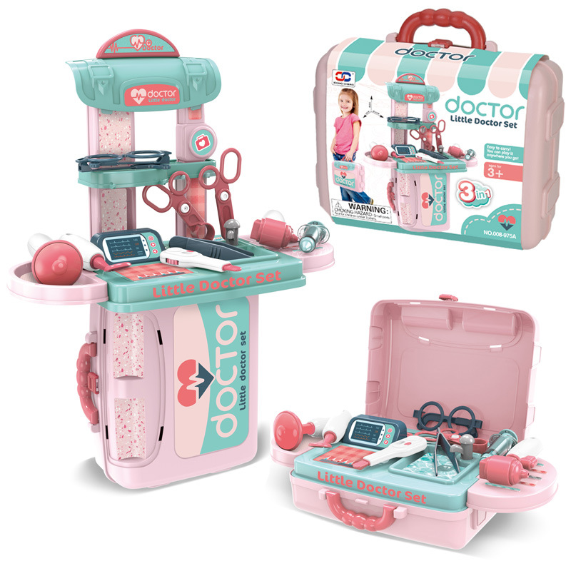 儿童过家家玩具套装亲子互动玩具厨房医生玩具工具化妆台手提箱详情图3