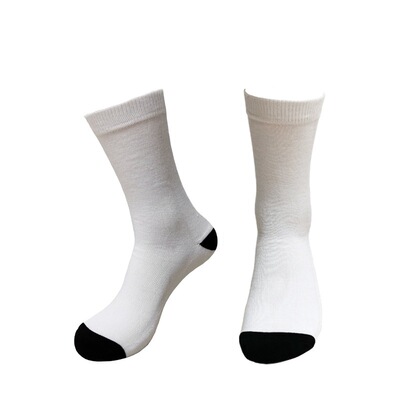亚马逊热转印空白印花白袜胚袜子3D数码印刷LOGO全涤袜子跨境专供详情图5