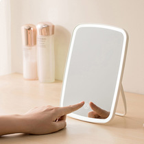 Netred LED makeup mirror Dormitory desktop HD three-color light mirror Portable folding make-up mirror