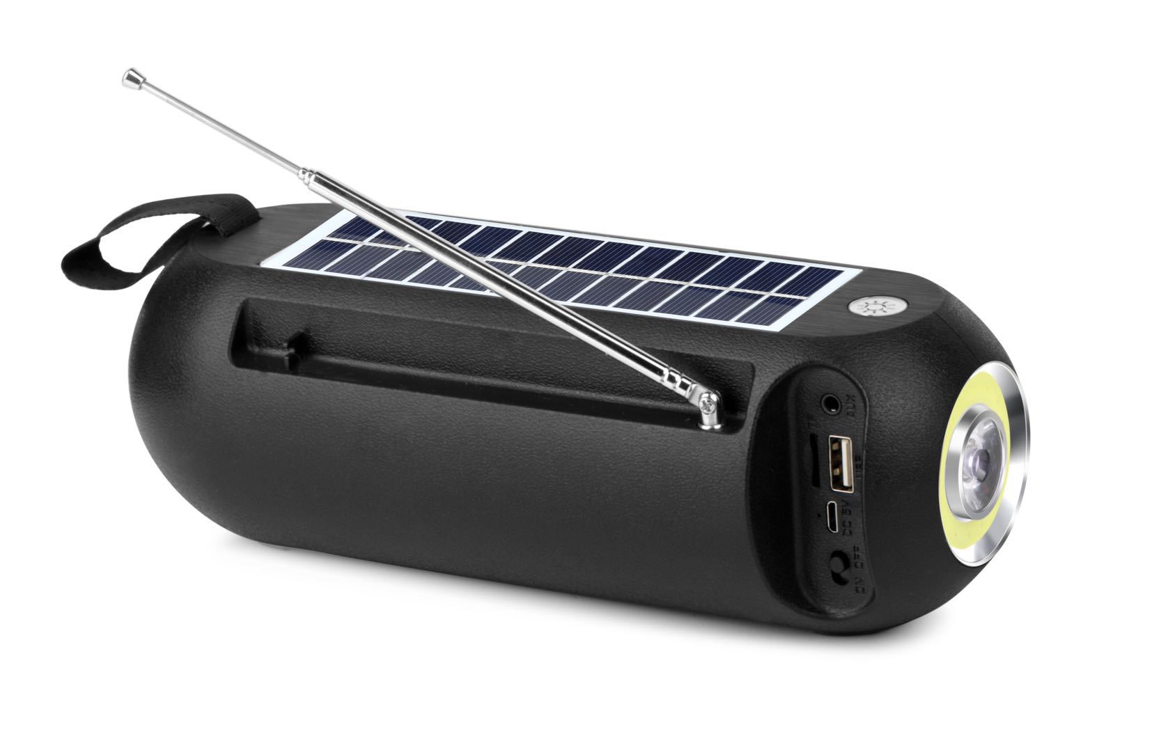 S13 New portable Bluetooth speaker, African solar panel rechargeable flashlight, subwoofer, Bluetooth speaker Application Scenario