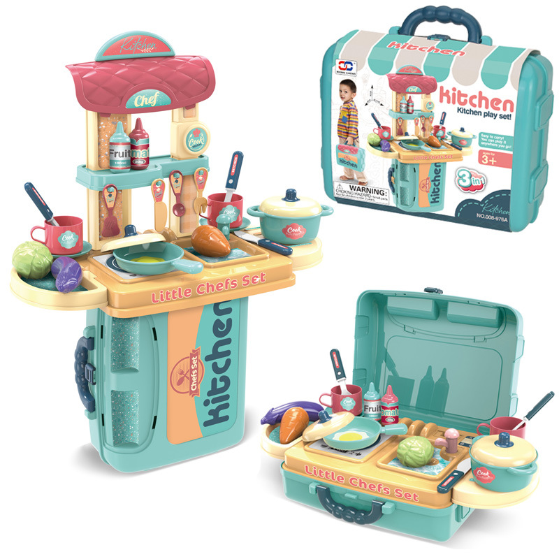 儿童过家家玩具套装亲子互动玩具厨房医生玩具工具化妆台手提箱详情图2