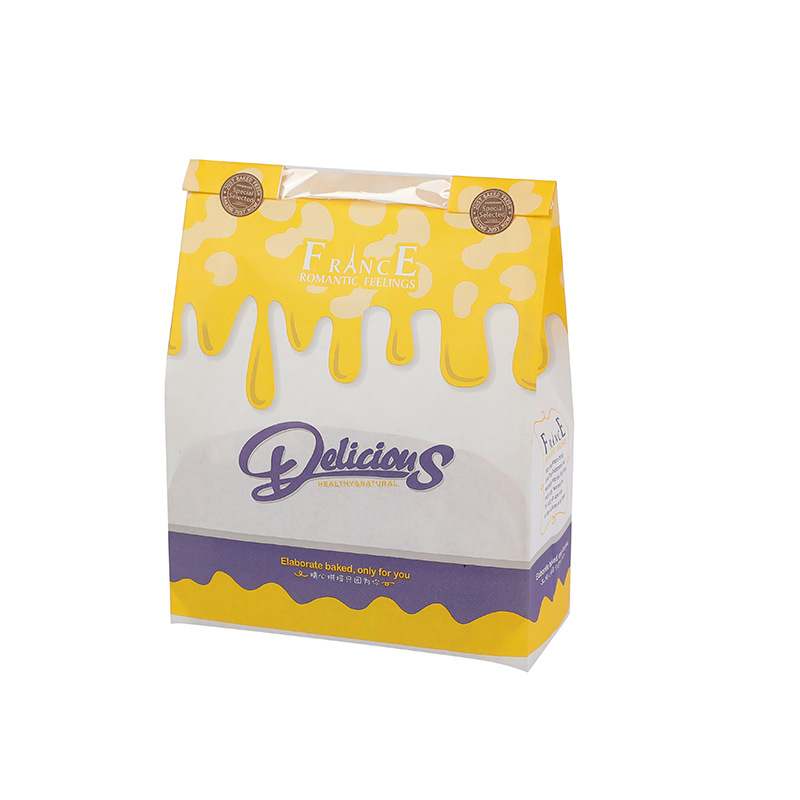 New Year Food Window Bread Bag Toast Paper Bag Baking Bread West Point Bag Oil Proof Food Bag Wholesale Item Picture