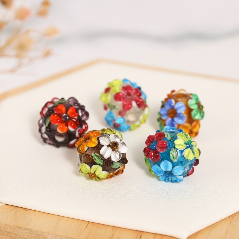 Hanyu Yuan's new multi-flower glass bead Japanese loose bead jewelry necklace bracelet, women's handcrafted beaded bracelet accessories details Picture