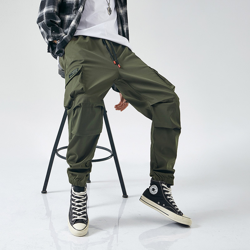 Large-sized workwear pants 2022 autumn Japanese streetwear brand men's casual pants with multiple pockets, trendy for teenagers, loose and fitted Application Scenario