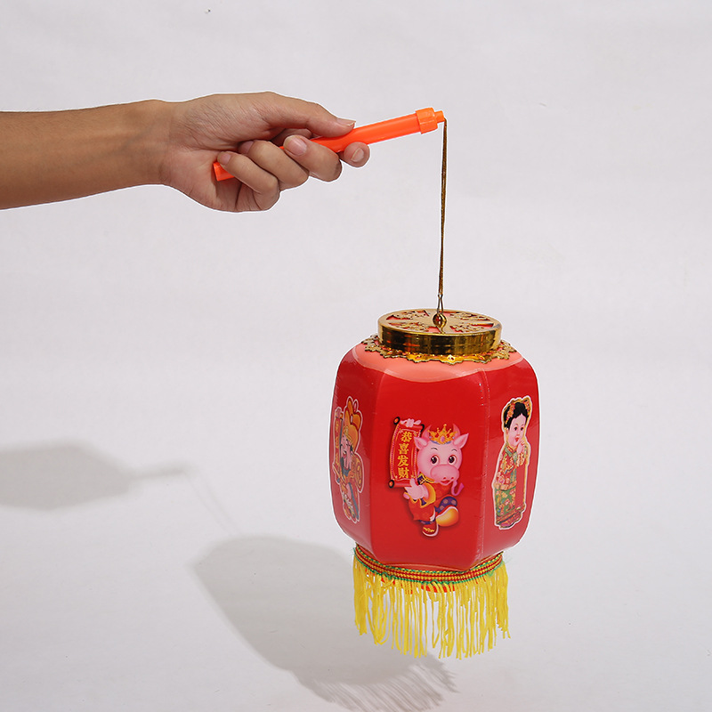 手提灯笼/节庆灯笼白底实物图