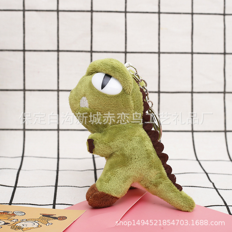 Little dinosaur pendant, schoolbag doll, popular dinosaur keychain accessory, plush toy, clothing accessory details Picture