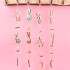 Haobei Easter Decorative Items, Easter wooden Double Rabbit Pendants, wooden Easter Egg pendants, hanging ornaments, wholesale Specification image