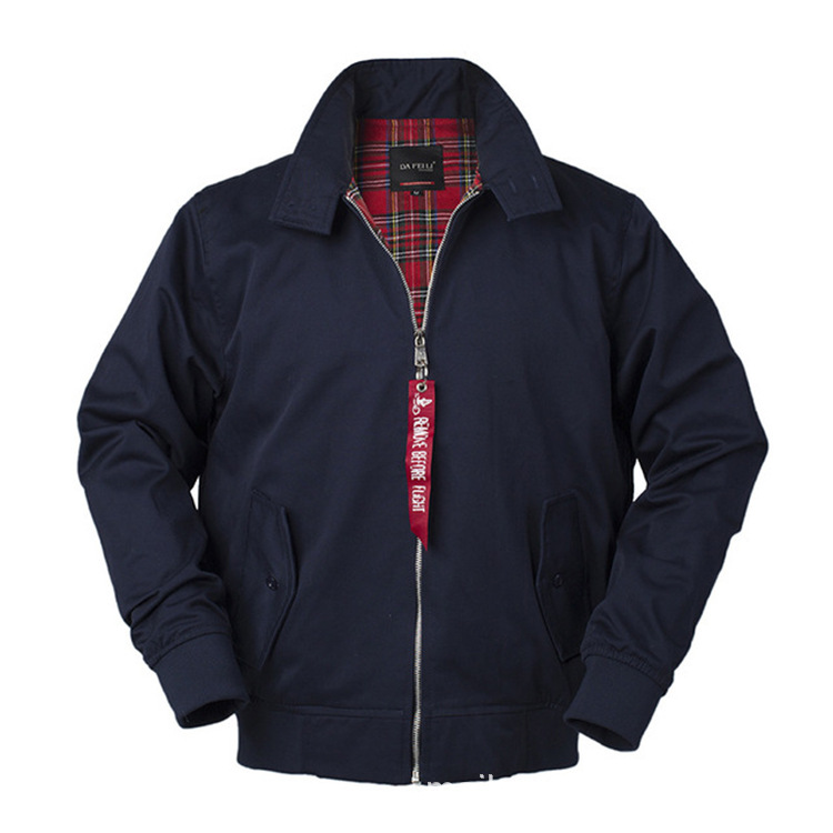 European And American Fashion Brand Business Stand Collar Slim Jacket Men's Coat Casual Men's Coat Pilot Jacket