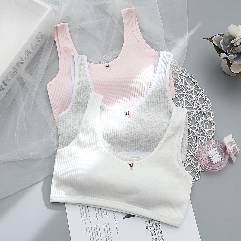 2022 New Growing Girls Bra Vest High School Students With Chest Pad Seamless Student Chest Sports Underwear Autumn details Picture