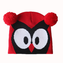 Kids Fall/Winter Kids Cartoon animal knitted hat Super stretch ball wool hat Thermal pullover hat ages 1 to 6