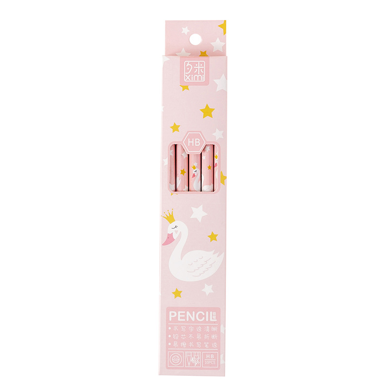 Xuecheng Stationery Cartoon 10 Boxed Hb Pencils For Students Pencil Rubber Pencil Stationery Prize Graduation Gift Wholesale T Item Picture