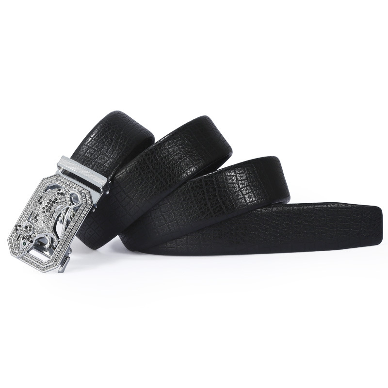 Zodiac Belt Men's Business Cowhide Alloy Automatic Buckle Fashion Trend High-End Waistband Gifts Item Picture