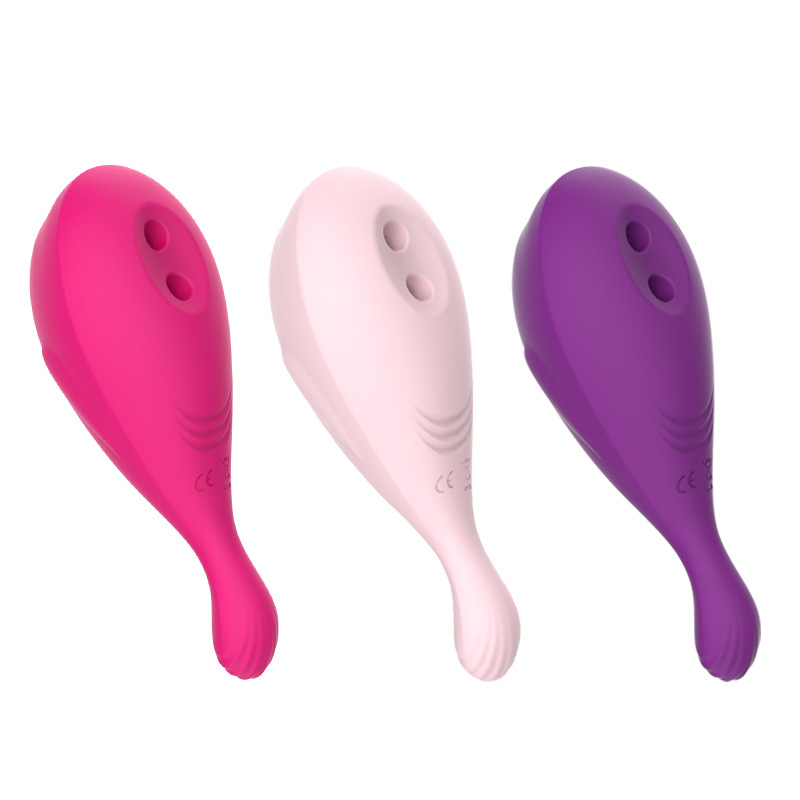 New women's masturbation 8-frequency vibration 5-frequency dual sucking vibration stick magnetic rechargeable honey bean sucking product details Picture
