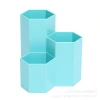 An ins minimalist hexagonal creative pen holder for dormitory and office stationery desktop storage, a student storage box decoration Item Picture