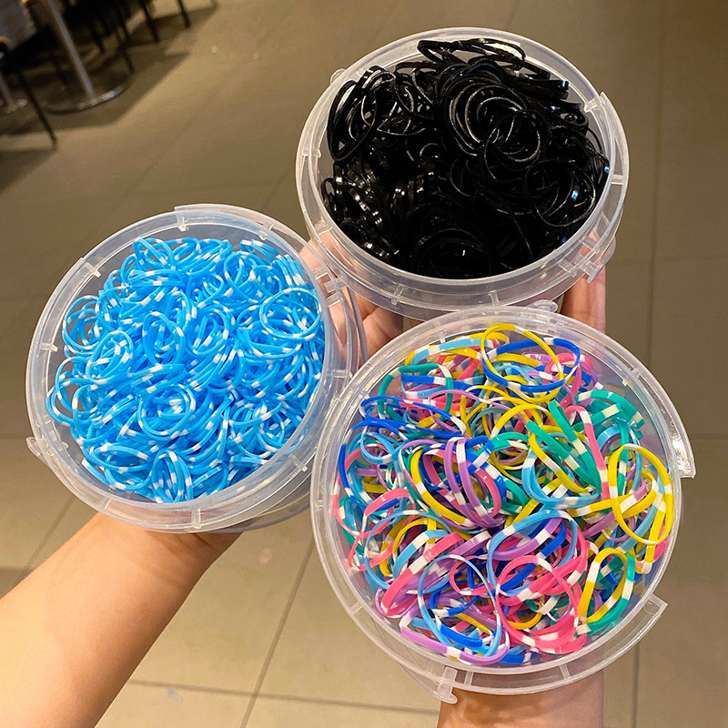 Sweet candy gradient color series basic hair bands, disposable hair ties, hair ties, hair rubber bands, cute women's headwear