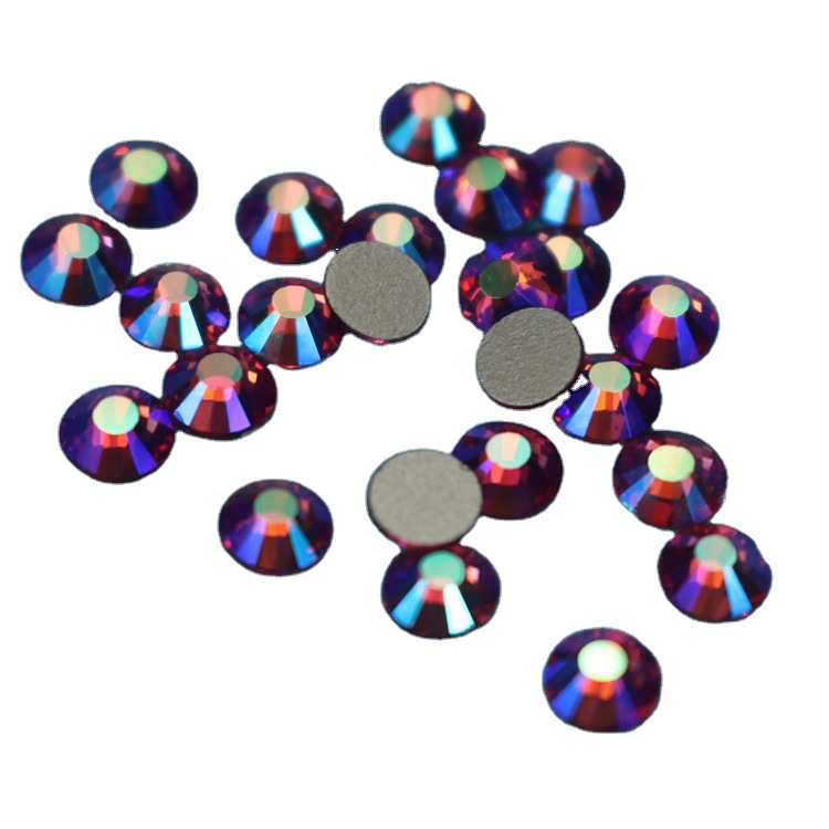 Big Red Ab Color Imitation Ao Diamond Flat Bottom Drill Diy Clothing Accessories Uniform Cut Glass Crystal Flat Bottom Drill Wholesale Item Picture