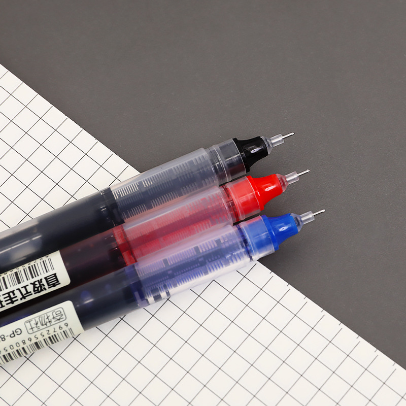 Simple Direct Liquid Neutral Pen Students Creative Roller Pen Large Capacity Quick Drying Direct Liquid Pen Test Learning Signature Pen Application Scenario