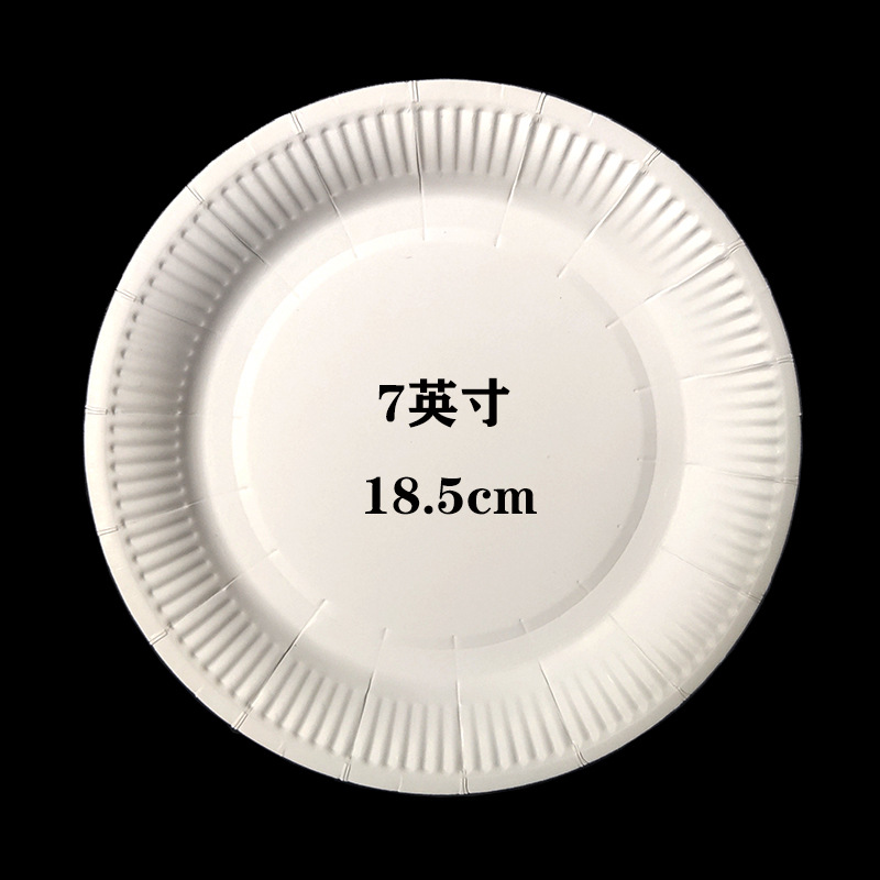 Disposable Paper Plate White Disk Kindergarten Painting Handmade Diy Painting Cake Tray Paper Plate Plate details Picture