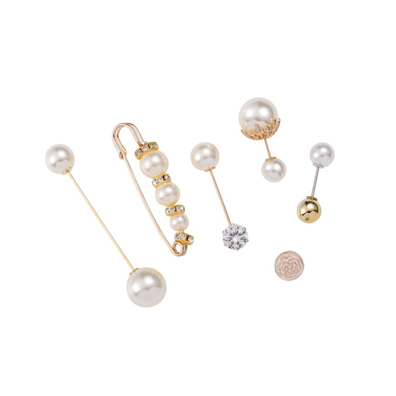 Slimming waist-cinching wonder, large brooch, pearl brooch, rhinestone, anti-glare brooch, clothing accessories, accessories and ornaments Item Picture