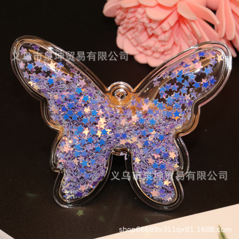 PVC cartoon transparent flowing sand golden light sheet DIY butterfly handmade jewelry accessories, car clothing pendant accessories Application Scenario