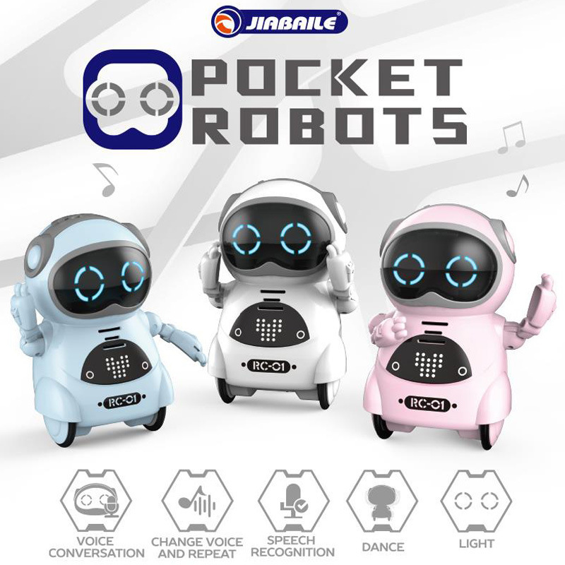 跨境亚马逊迷你口袋机器人 多动能儿童语音智能小宝玩具英文版图