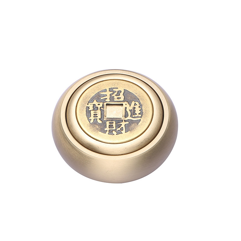 纯铜转钱赚钱旋转铜钱赚钱手把件挂件文玩解压随身把玩物