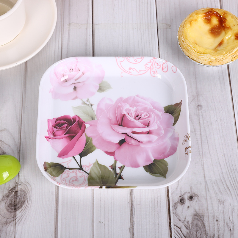 2021 New Nano Dish Convenient Bone Dish Japanese Square Tableware Plate Household Fruit Tray Tea Tray Application Scenario