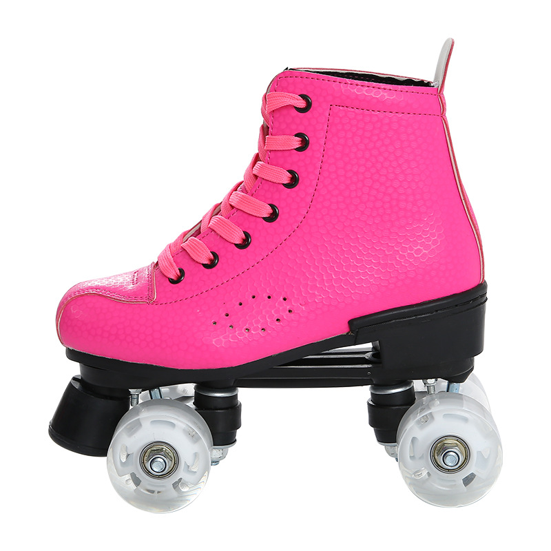 厂家供应双排轮滑鞋成人旱冰鞋多色炫酷溜冰鞋 双排溜冰鞋图