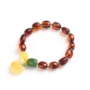 Factory direct sales of natural amber portable bracelets, safety locks, blood amber amber bracelets, new styles, one-piece delivery Item Picture