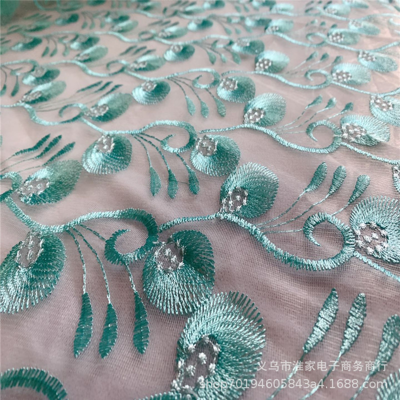 Factory direct sales of home textile accessories, embroidered leaf fabric, skirts, wedding dresses, lace accessories, multiple specifications customized Application Scenario