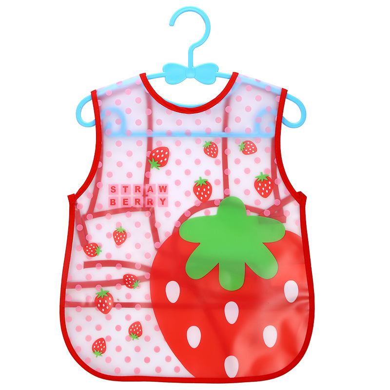 Summer children's EVA vest bib, baby drawing smock, cartoon no-wash eating pocket, reversible dressing sleeveless, waterproof Item Picture