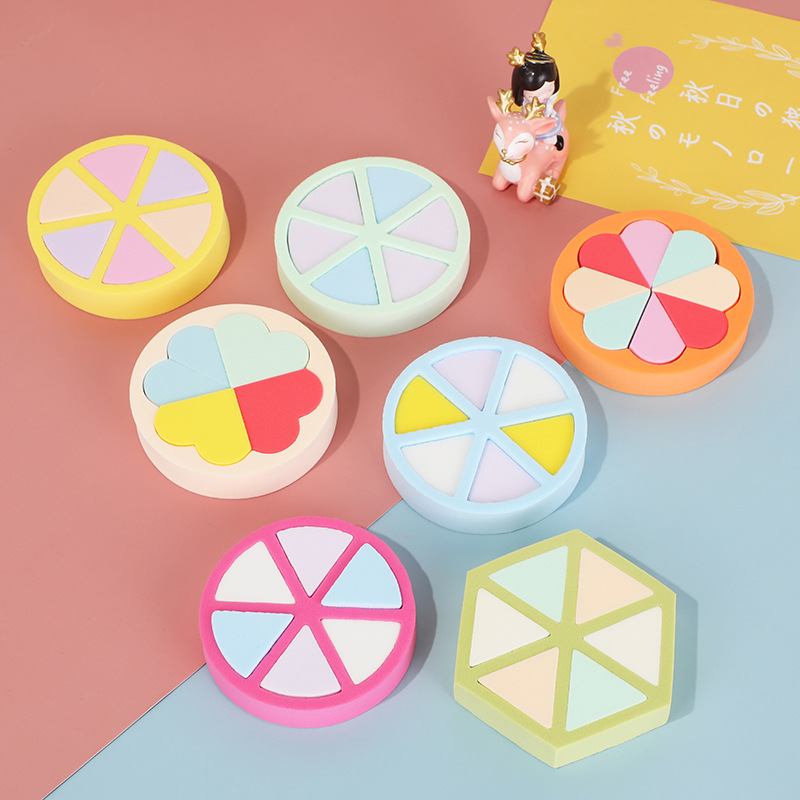 Annina Round Powder Puff Beauty Makeup Disposable Powder Puff Plum Blossom Triangle Love Powder Puff Beauty Makeup Tool details Picture
