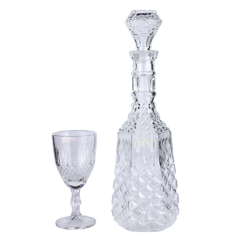 2020 New Creative High Glass Bottle Set Thickened Silicone Sealed Large Caliber Bottle Set Wholesale Item Picture