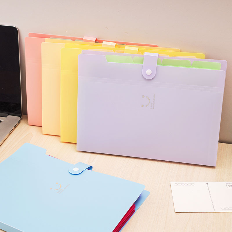 "Silver Love, Smile, 5 folders, A4 file bag, folder, test paper storage and organization bag, organ bag manufacturer.