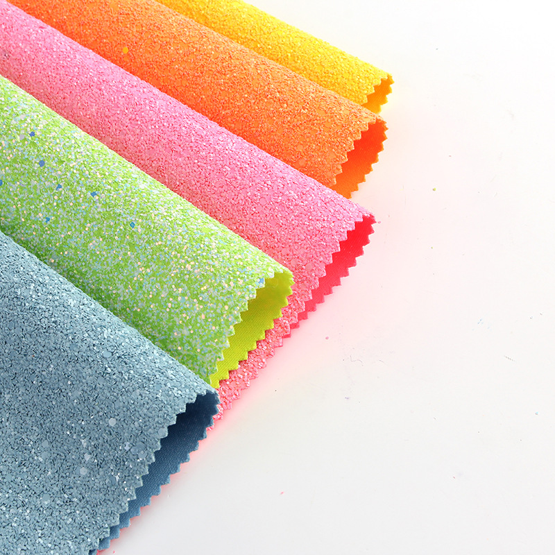 Manufacturers Direct Supply Fluorescent High Elastic Glitter Shoe Material Glitter Glitter Pu Leather Shoe Jewelry Bag Fabric Specification drawing