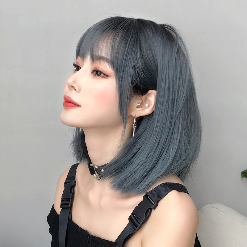 Wholesale wig for women, Japanese-style air bangs, bobo headwear, fashionable shoulder-length bangs wig headwear wholesale details Picture