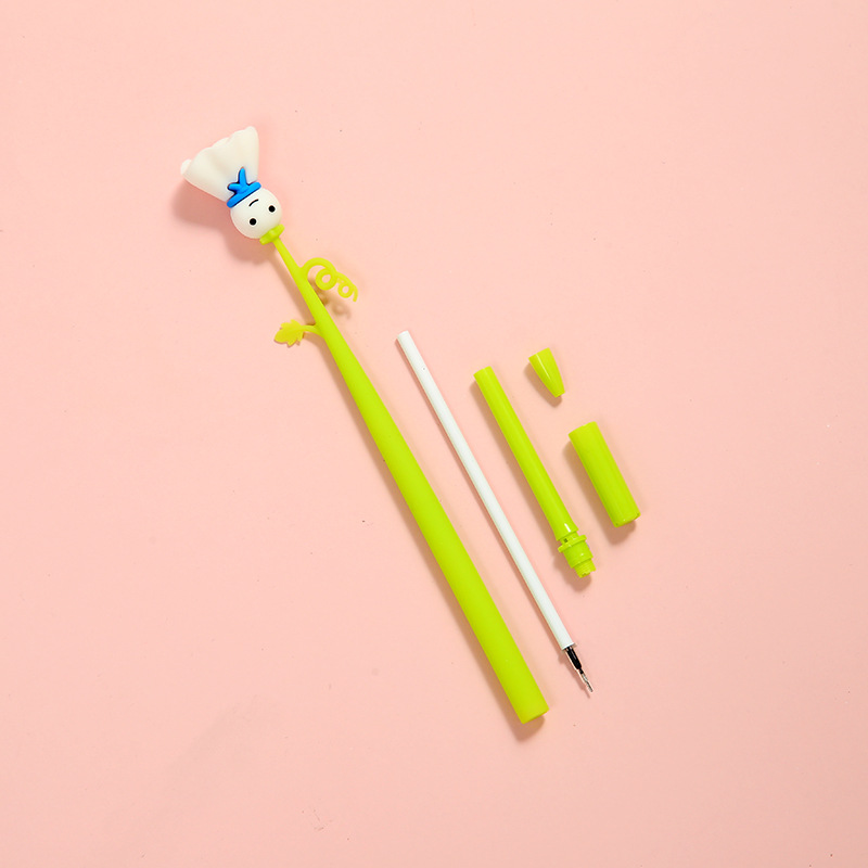 Korean cartoon Halloween Ghost all-silicone gel pen, Sunny Day Doll swing signature pen custom wholesale Application Scenario