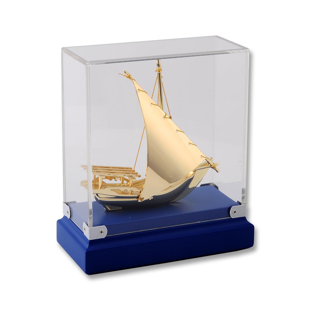 Metal Sailing Ornaments Model Mahogany Base To Make Smooth Sailing Alloy Creative Ornaments Business Souvenirs 80 Item Picture