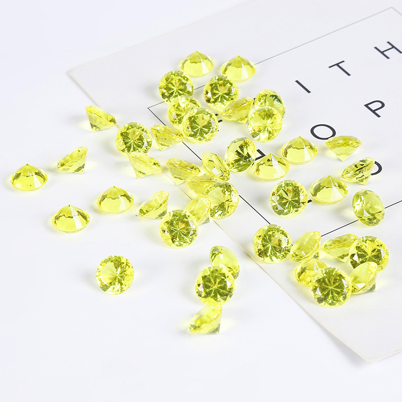 20Mm Diamond Imitation Taiwan Acrylic Tip Bottom Diamond Acrylic Jewelry Accessories Foreign Trade Naked Diamond Wholesale Specification drawing