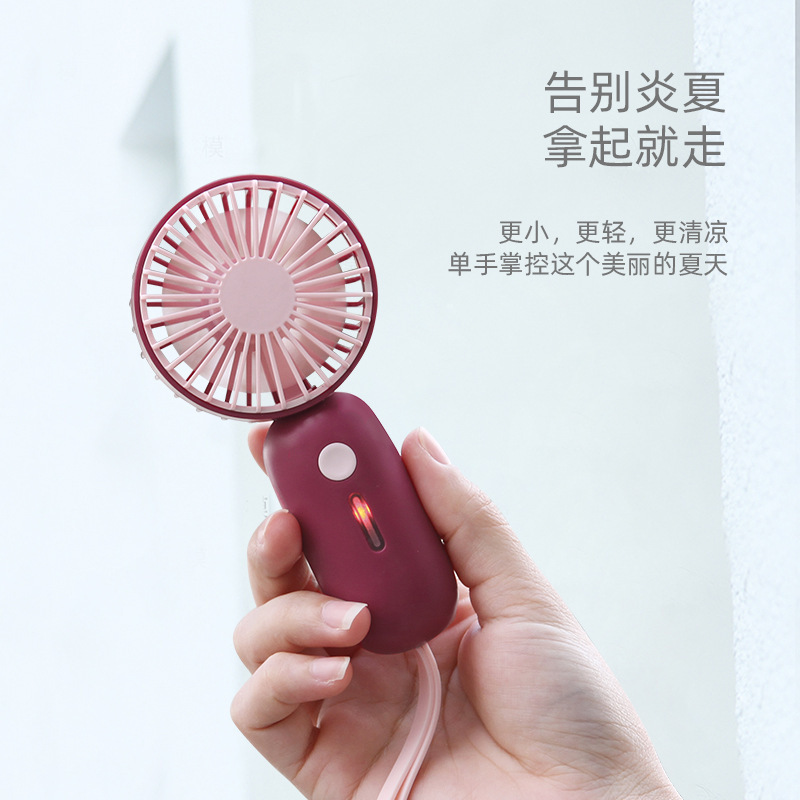 MHT697 Mini USB Handheld charging small fan Portable pocket portable small fan 3 speed wind high wind