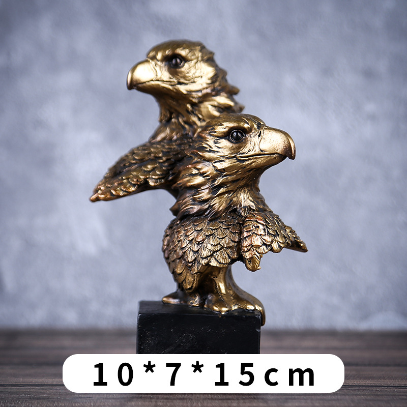Foreign Trade Factory Group Eagle Head Decoration Animal Decoration European Resin Crafts Amazon Cross-Border Wholesale details Picture