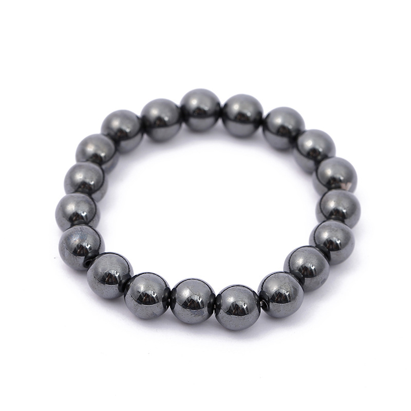 Europe And The United States Foreign Trade Hot Magnetic Black Gall Stone Bead Bracelet 6Mm8mm10mm Black Gall Stone Bracelet Couple Bracelet Gift Small Gift Manufacturers Wholesale details Picture