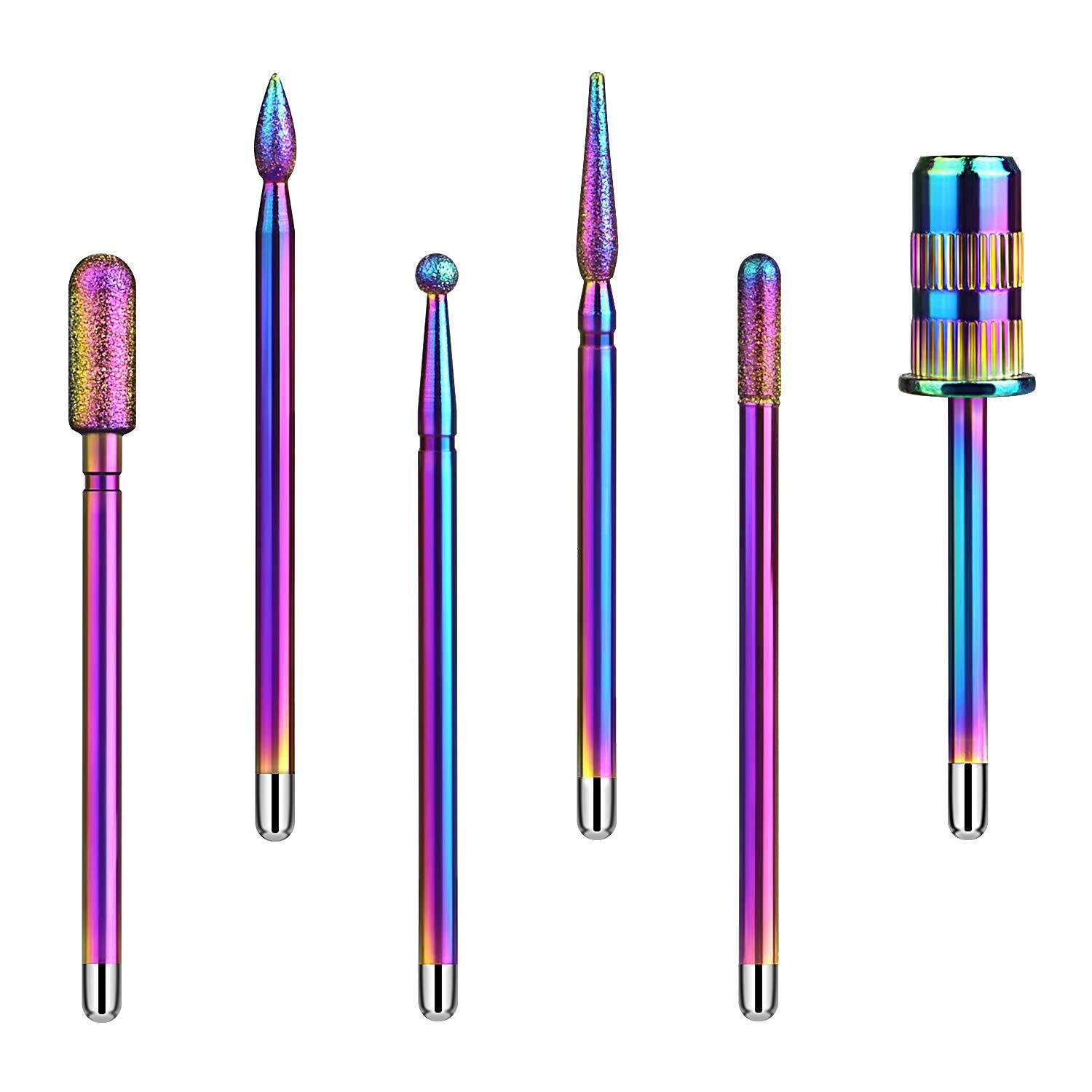 New cross-border nail grinding head set high-end colorful emery grinding head set nail grinding machine accessories
