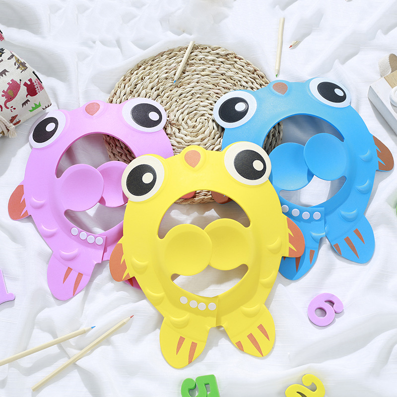 Children's shower cap Infant shampoo cap Baby goldfish shampoo cap Protective cap Adjustable bath shampoo ear cap Application Scenario