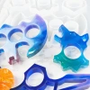 diy crystal resin mold, epoxy resin ring sleeve, key chain, defense Wolf head mirror jewelry, silicone mold details Picture