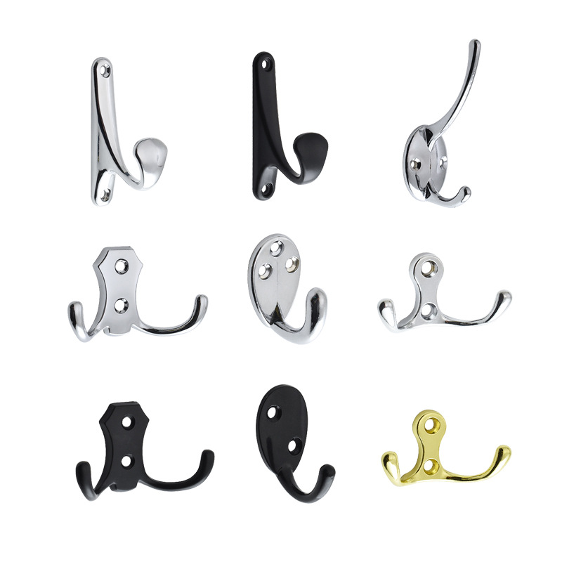 Simple hook black coat hook wall hanging wall single hook behind door creative coat hook wall single hook hanging clothes Item Picture