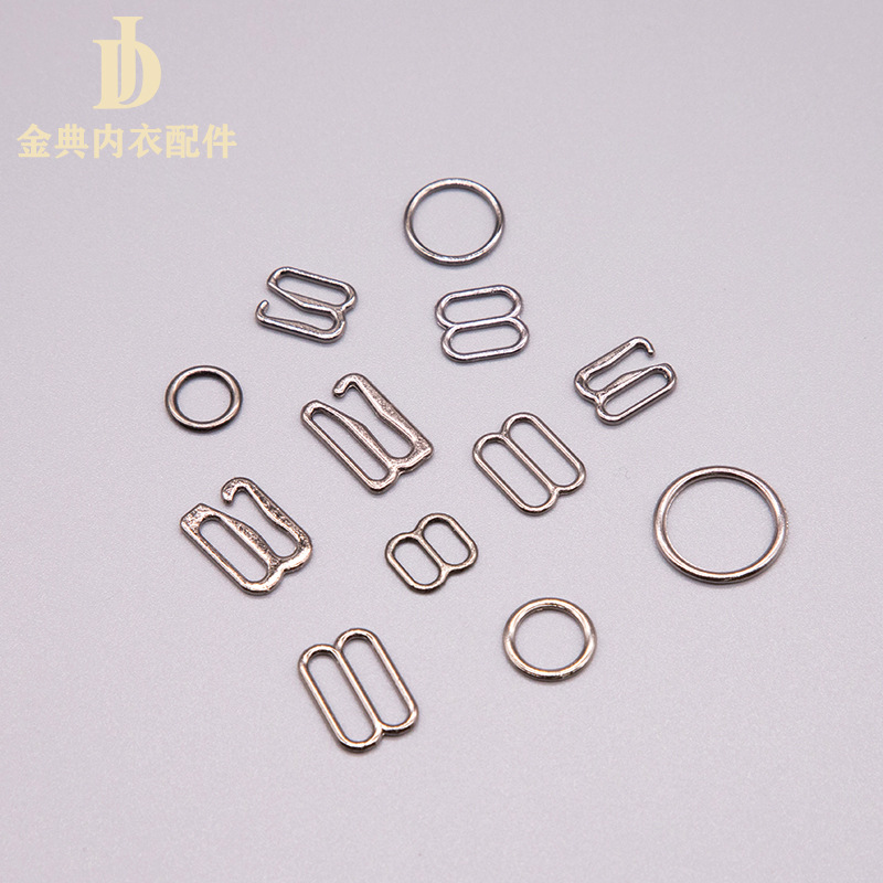 Metal underwear adjustable alloy buckle bra shoulder strap button underwear 089 word buckle alloy underwear accessories and auxiliary materials Specification image