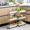 Kitchen and bathroom crevice storage rack, refrigerator crevice storage rack, multi-layer mobile trolley, floor-standing storage rack details Picture