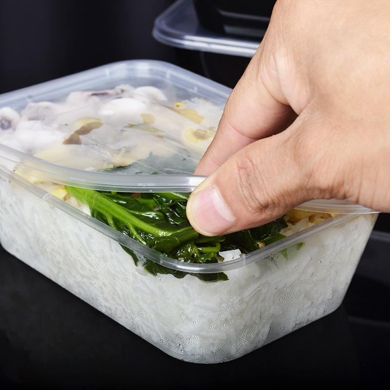 Disposable Lunch Box Rectangular Bento Transparent Plastic Tableware Wholesale Packaging Box Pp Takeaway Fast Food Box Packaging Application Scenario