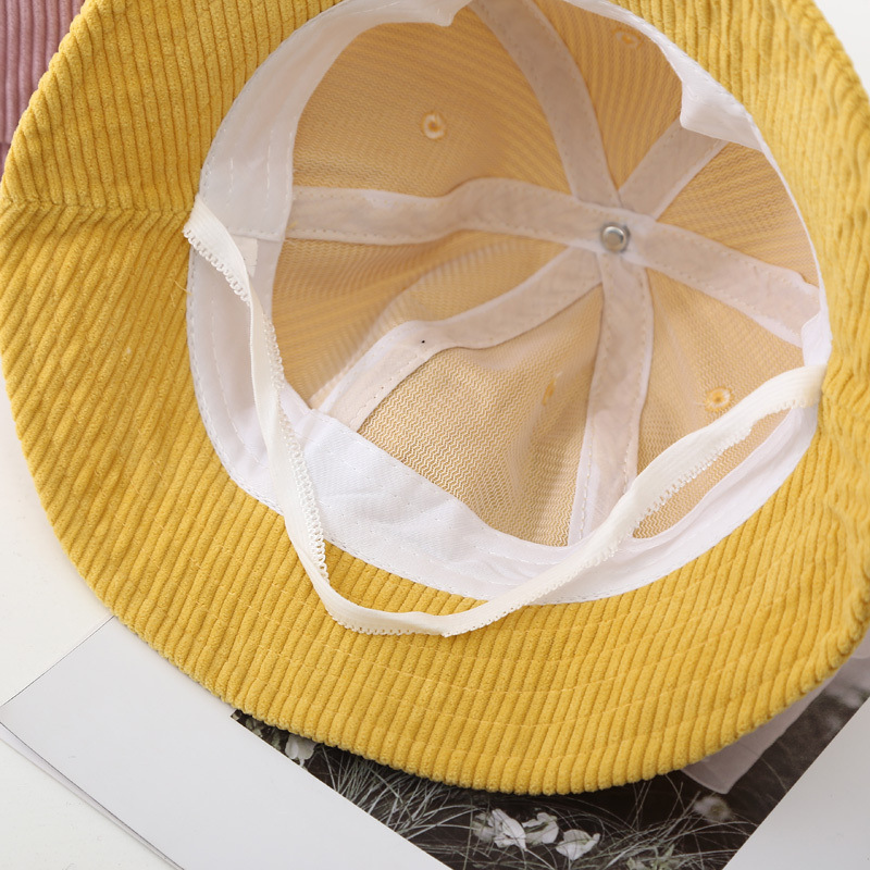 Children's fisherman hats, corduroy basin hats for boys and girls in autumn and winter, warm children's sun hats, cartoon cute spring and autumn hats Application Scenario